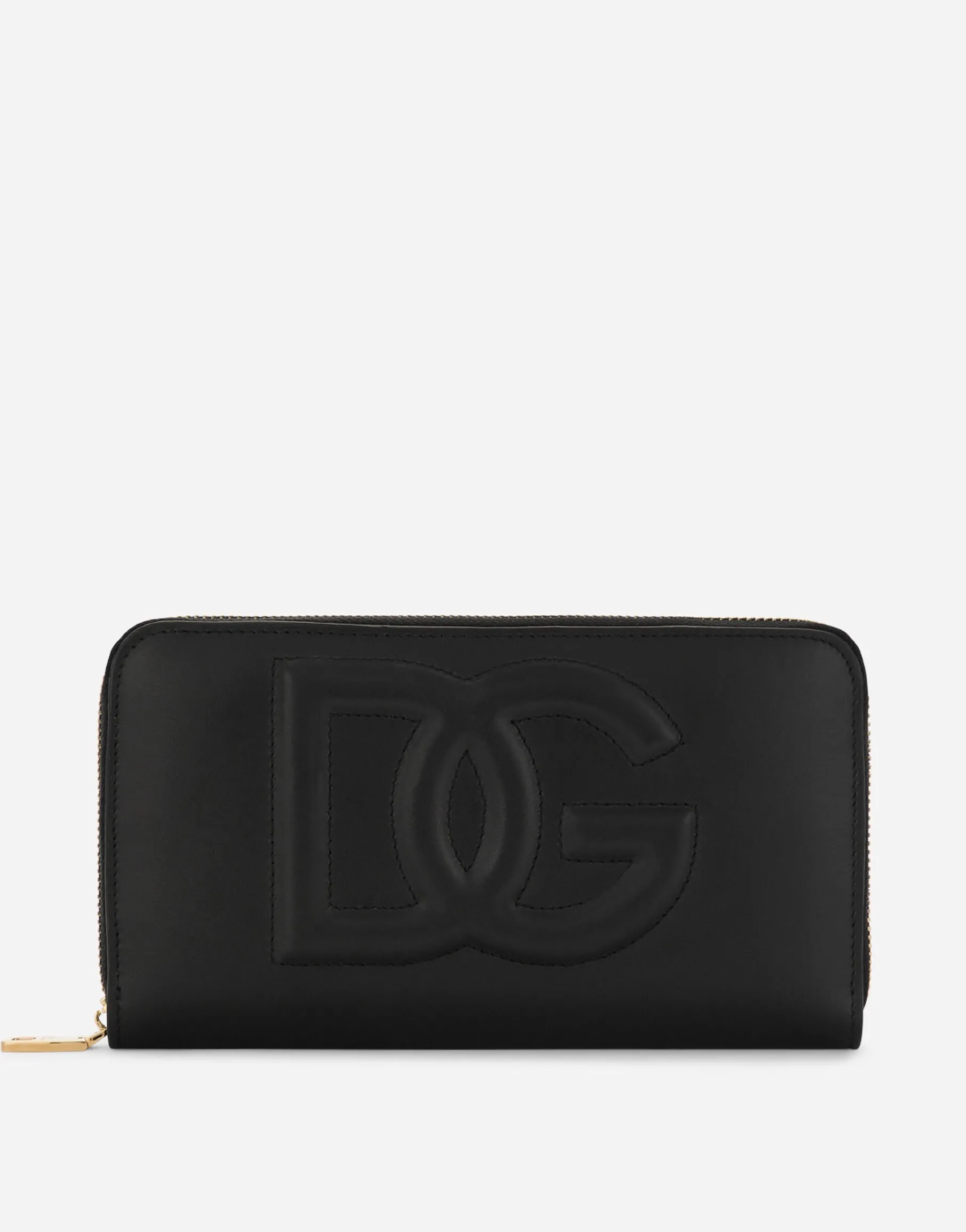 Calfskin zip-around DG Logo wallet