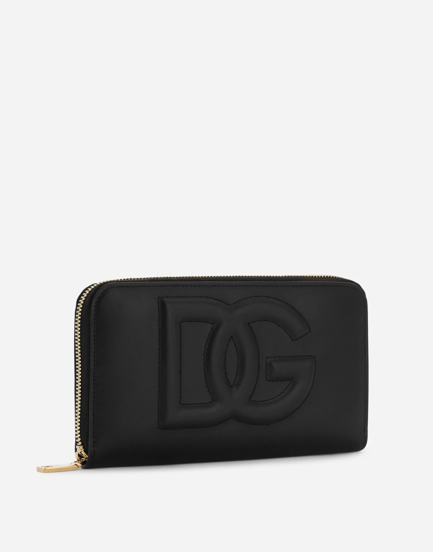 Calfskin zip-around DG Logo wallet