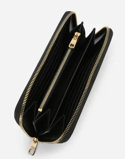 Calfskin zip-around DG Logo wallet