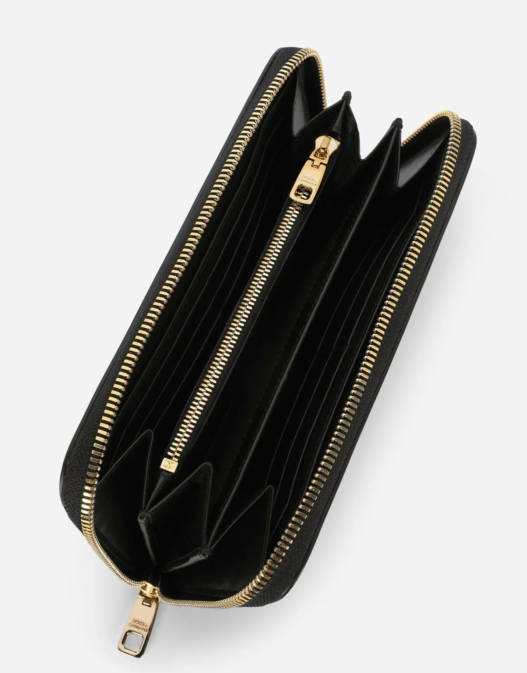 Calfskin zip-around DG Logo wallet