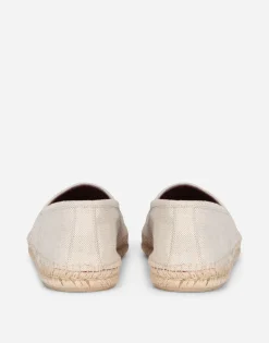 Canvas espadrilles with coat of arms embroidery