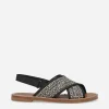 Canvas sandals with Dolce&Gabbana logo print