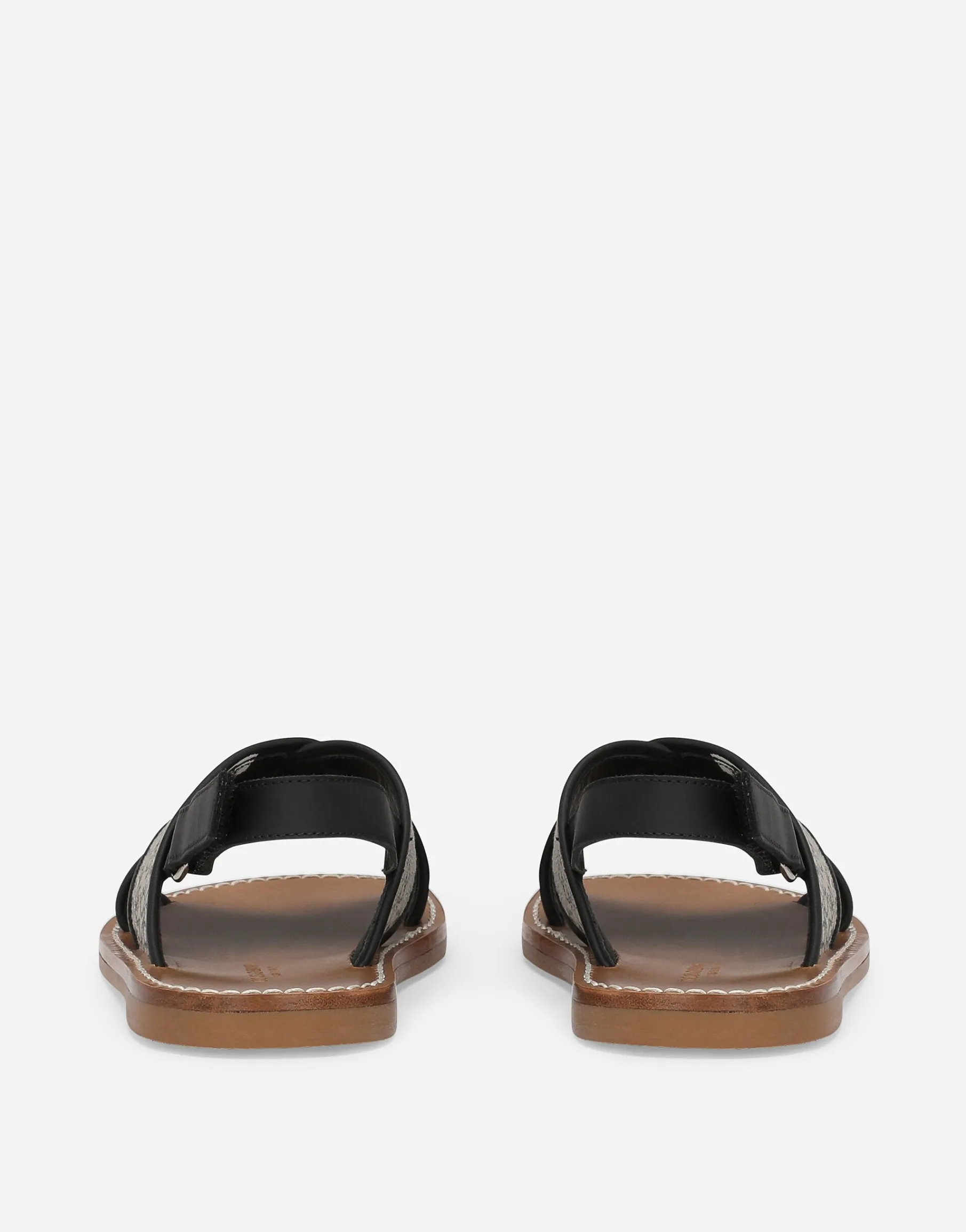 Canvas sandals with Dolce&Gabbana logo print