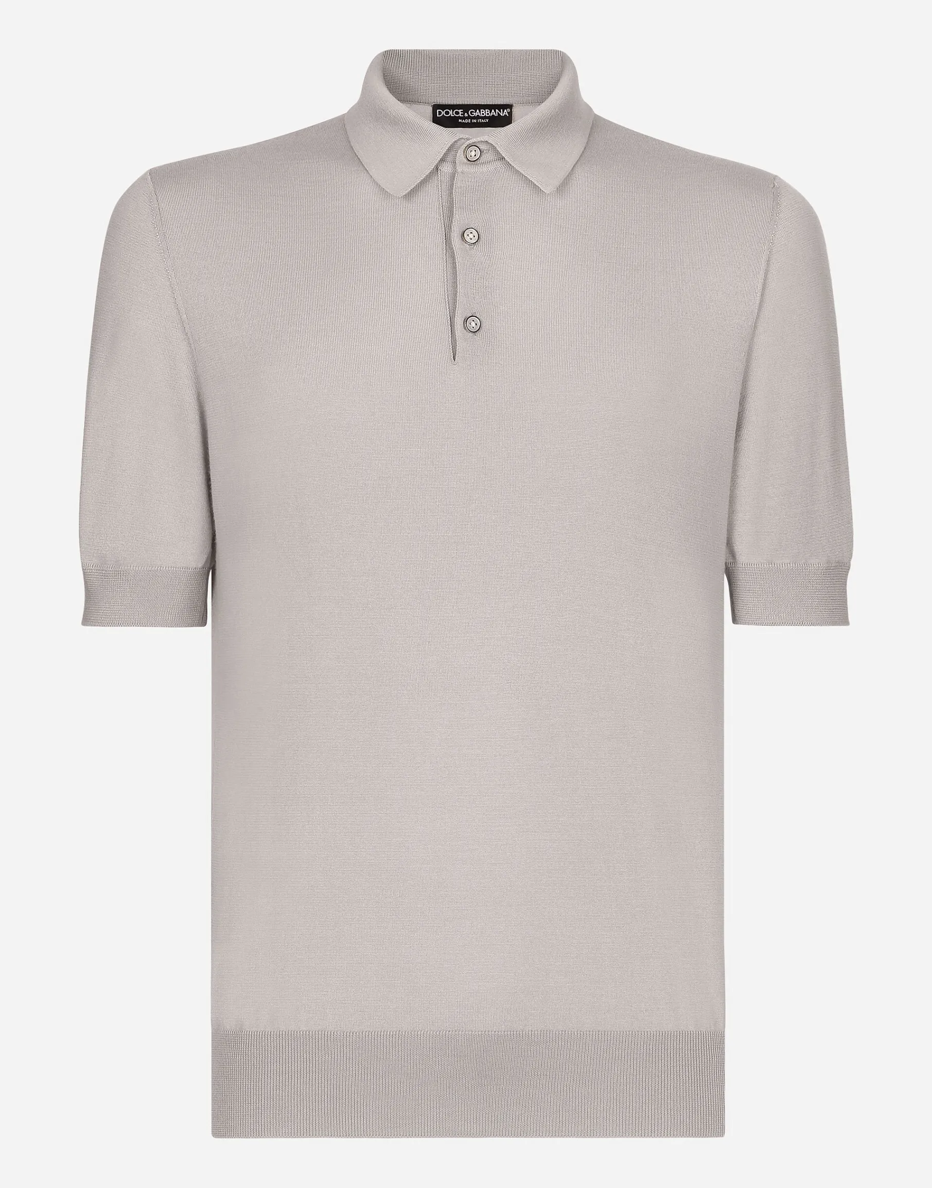 Cashmere and silk polo-shirt