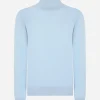 Cashmere and silk turtle-neck sweater