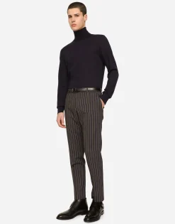 Cashmere and silk turtle-neck sweater