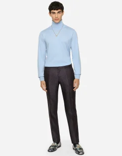 Cashmere and silk turtle-neck sweater