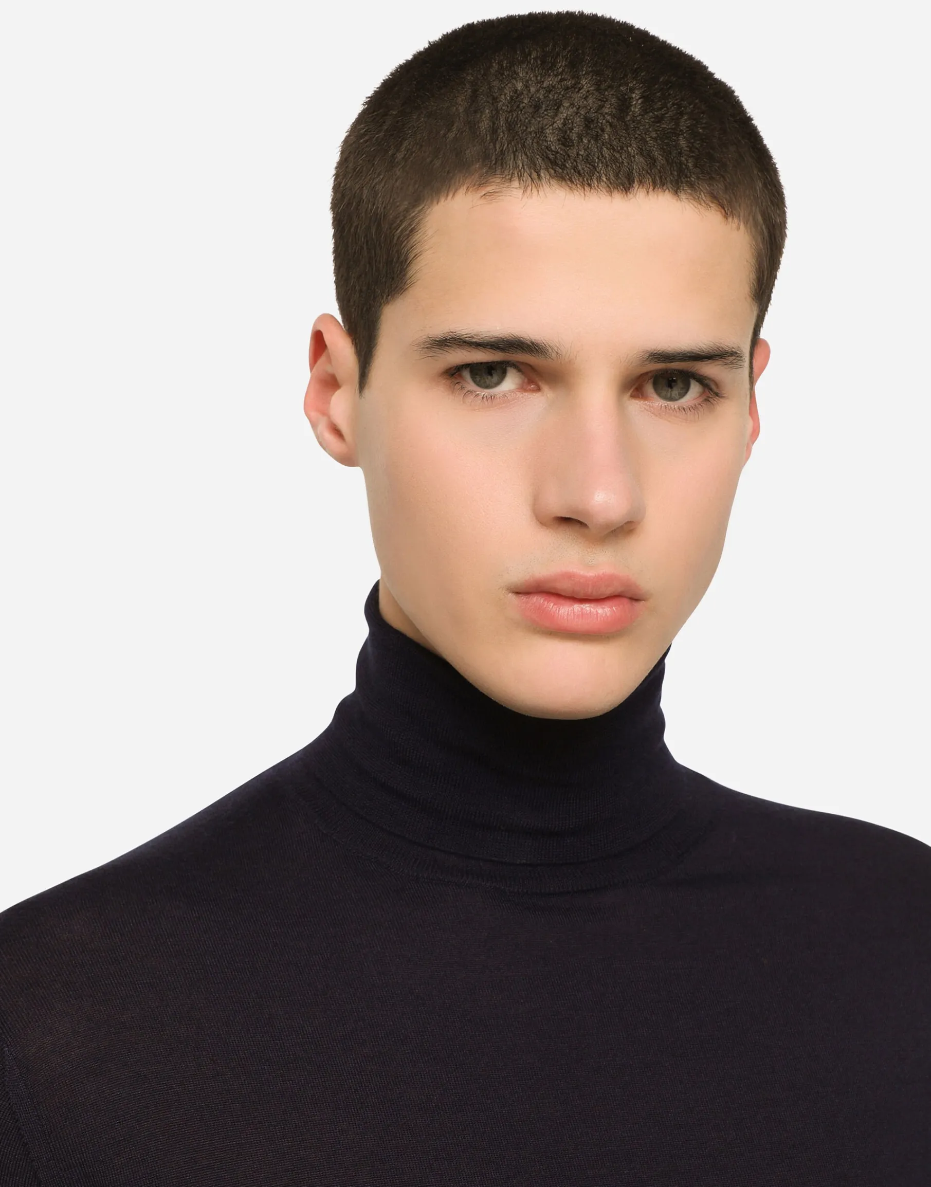 Cashmere and silk turtle-neck sweater