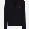 Cashmere and wool cardigan with branded tag