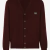 Cashmere and wool cardigan with branded tag