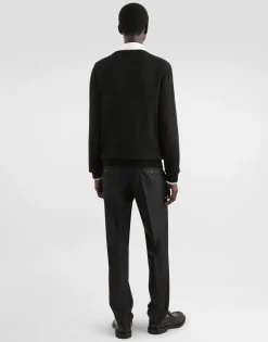 Cashmere and wool cardigan with branded tag