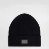 Cashmere and wool hat with branded tag