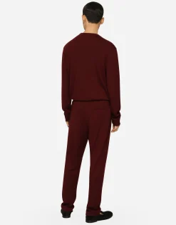 Cashmere and wool knit sweatshirt with DG patch