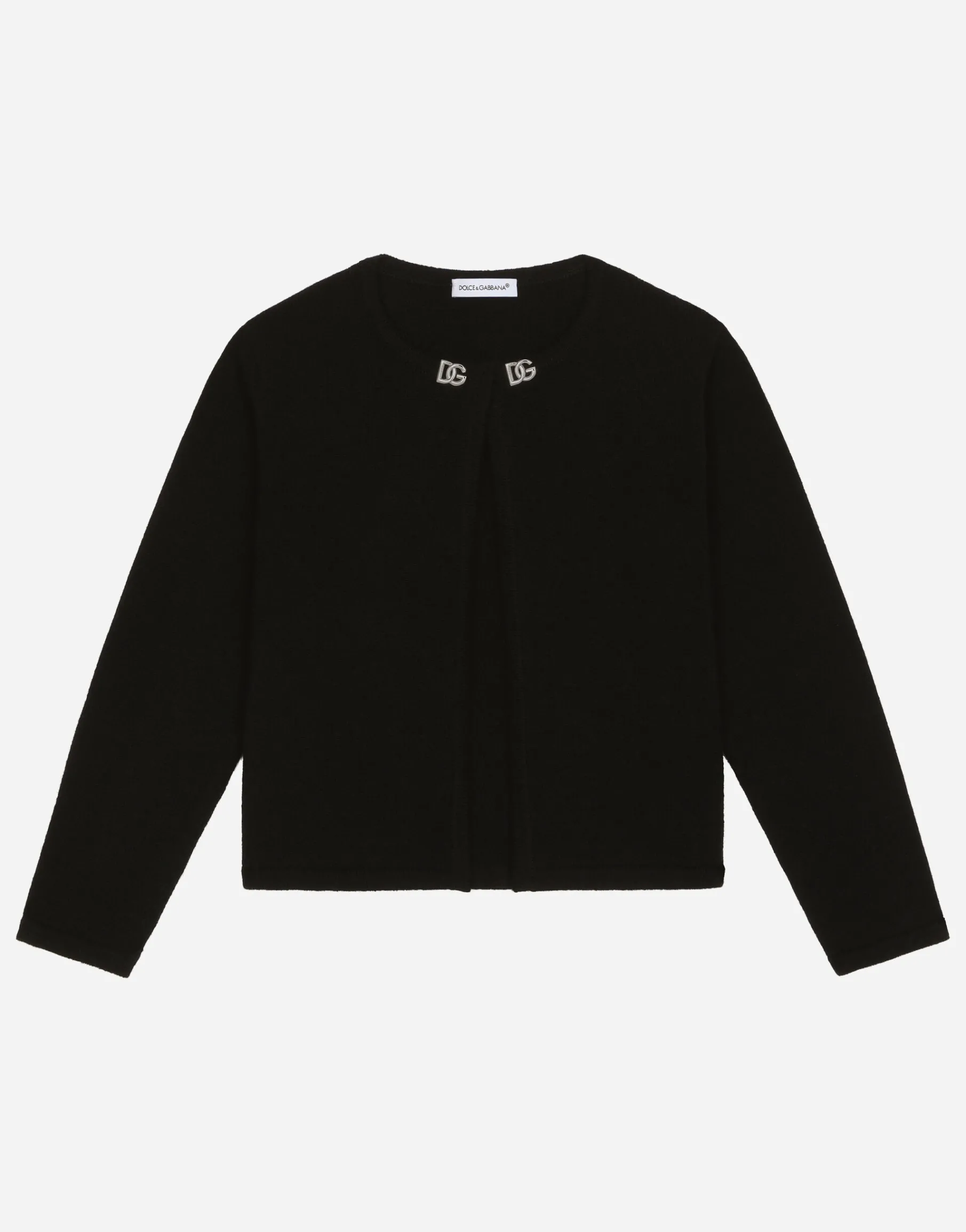 Cashmere cardigan with metal DG logo