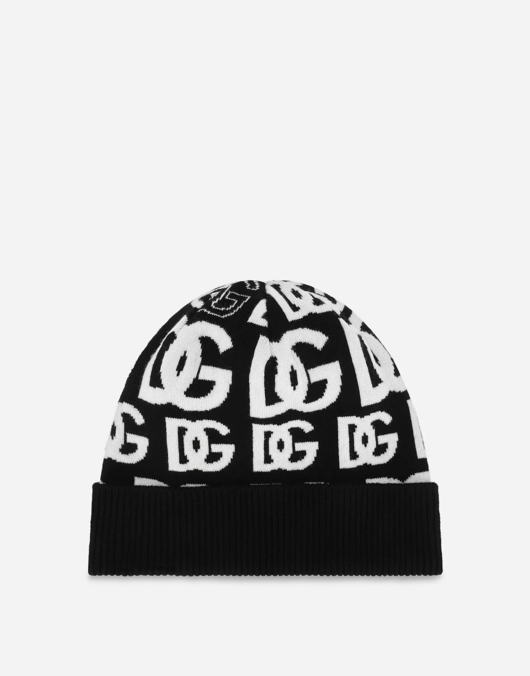 Cashmere hat with all-over DG logo