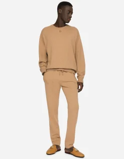 Cashmere jogging pants with DG logo