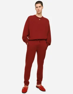 Cashmere jogging pants with DG logo