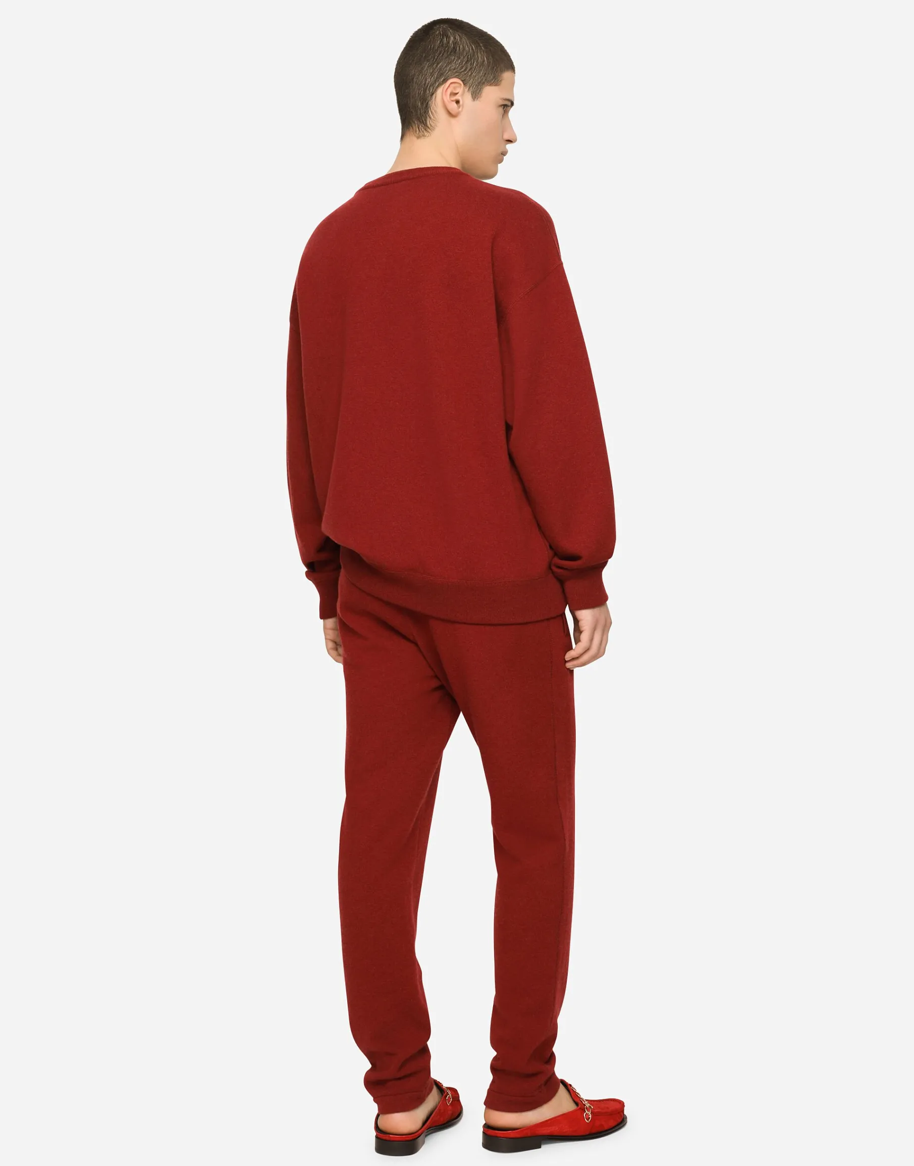 Cashmere jogging pants with DG logo