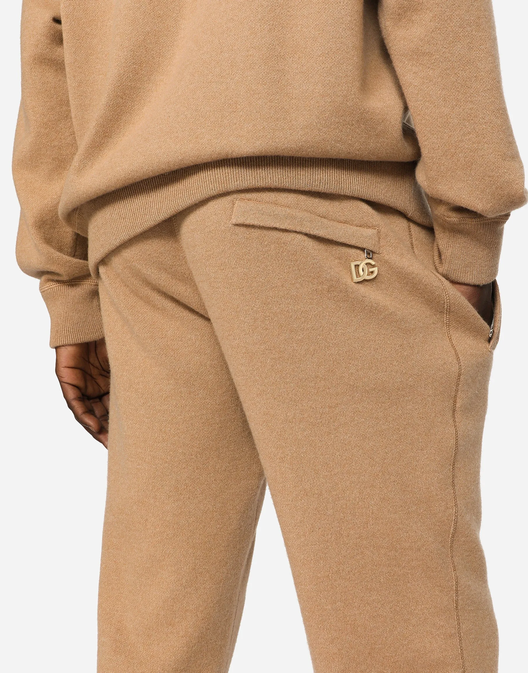 Cashmere jogging pants with DG logo