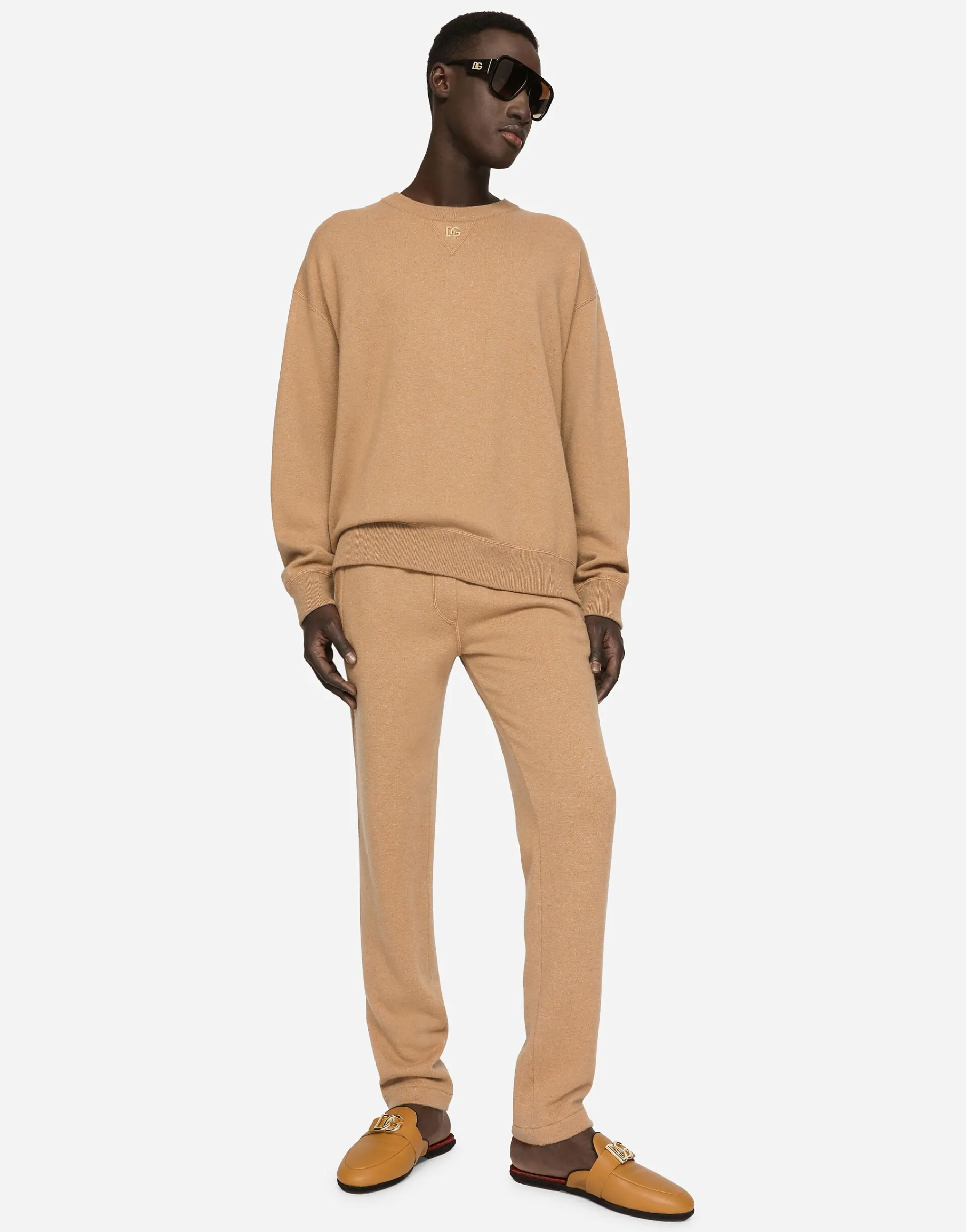 Cashmere jogging pants with DG logo