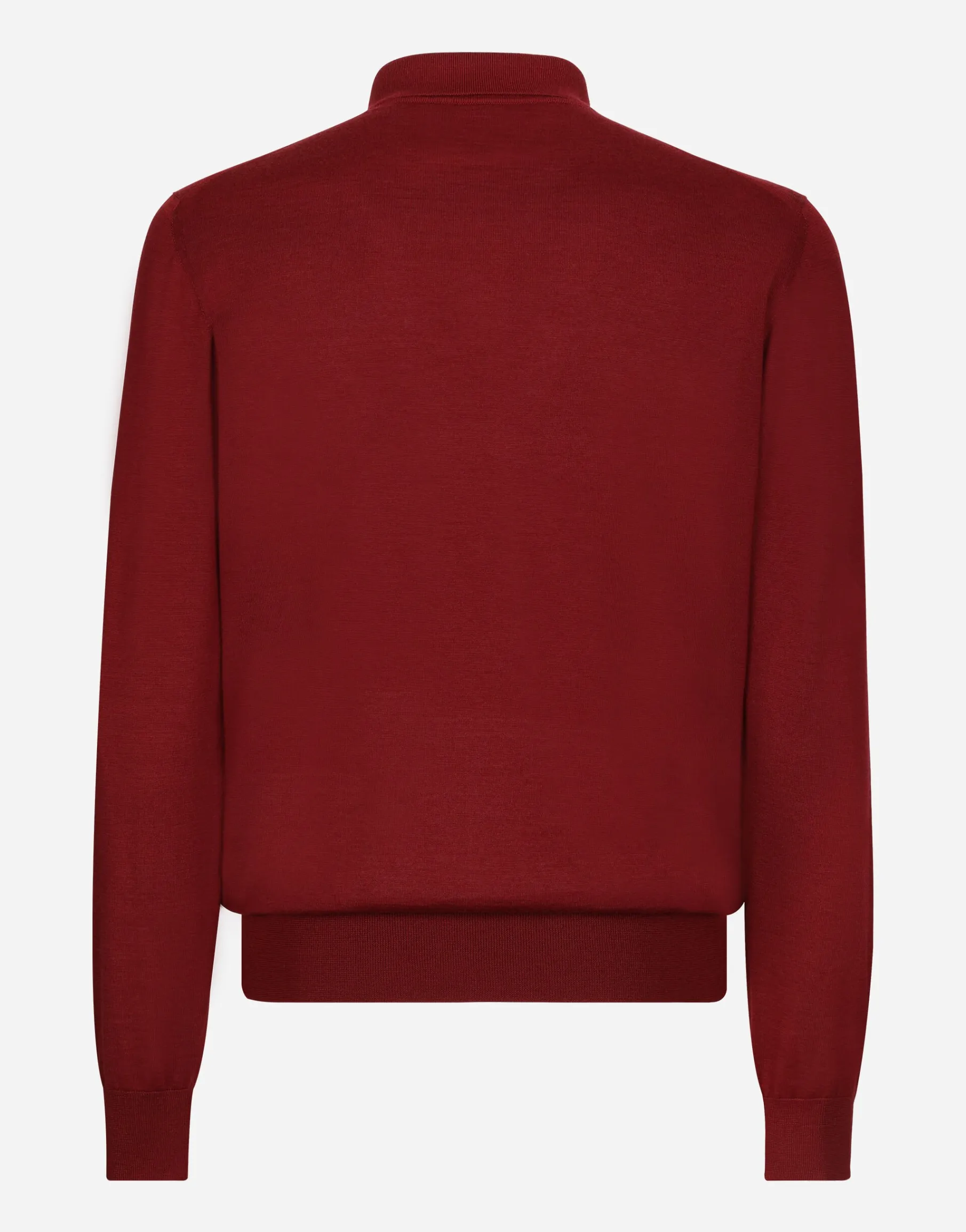 Cashmere polo-style sweater with DG logo embroidery