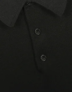 Cashmere polo-style sweater with DG logo embroidery