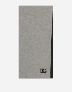 Cashmere scarf with DG logo