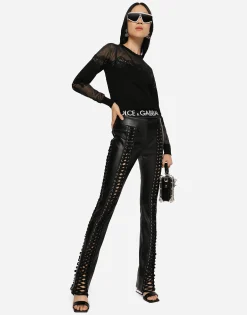 Cashmere, tulle and silk sweater with lace