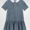 Chambray dress with DG logo