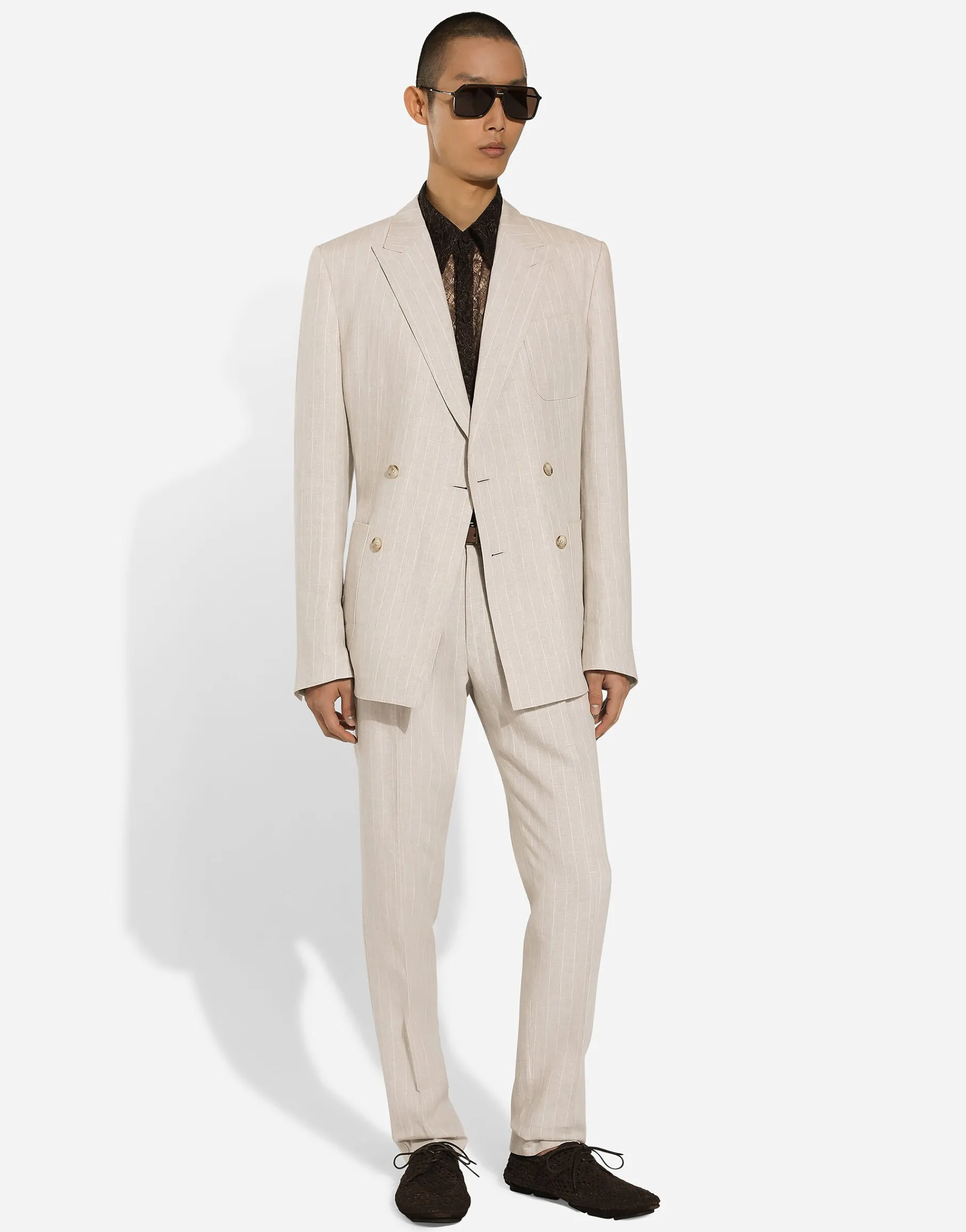 Chantilly lace Martini-fit shirt