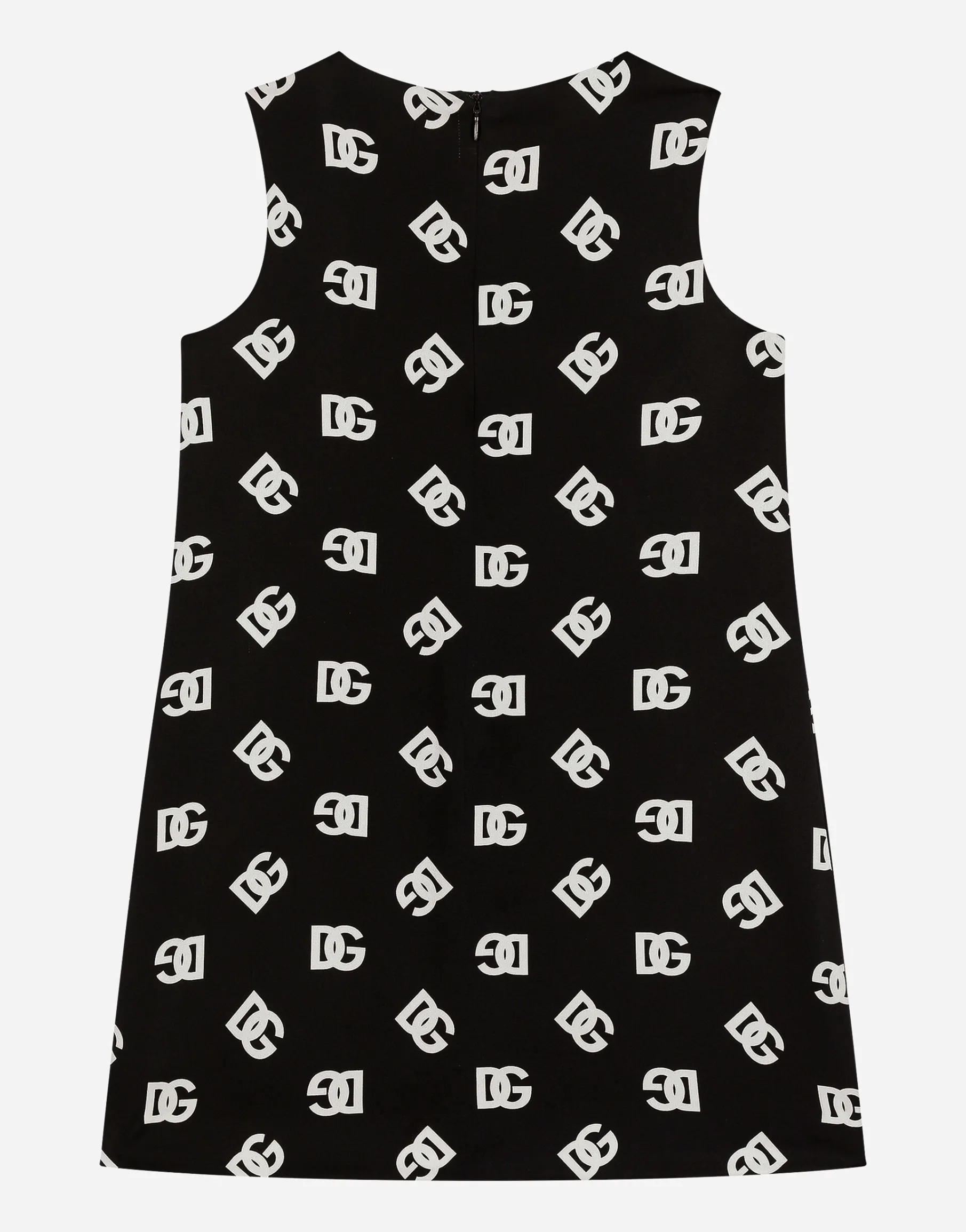 Charmeuse dress with DG logo print