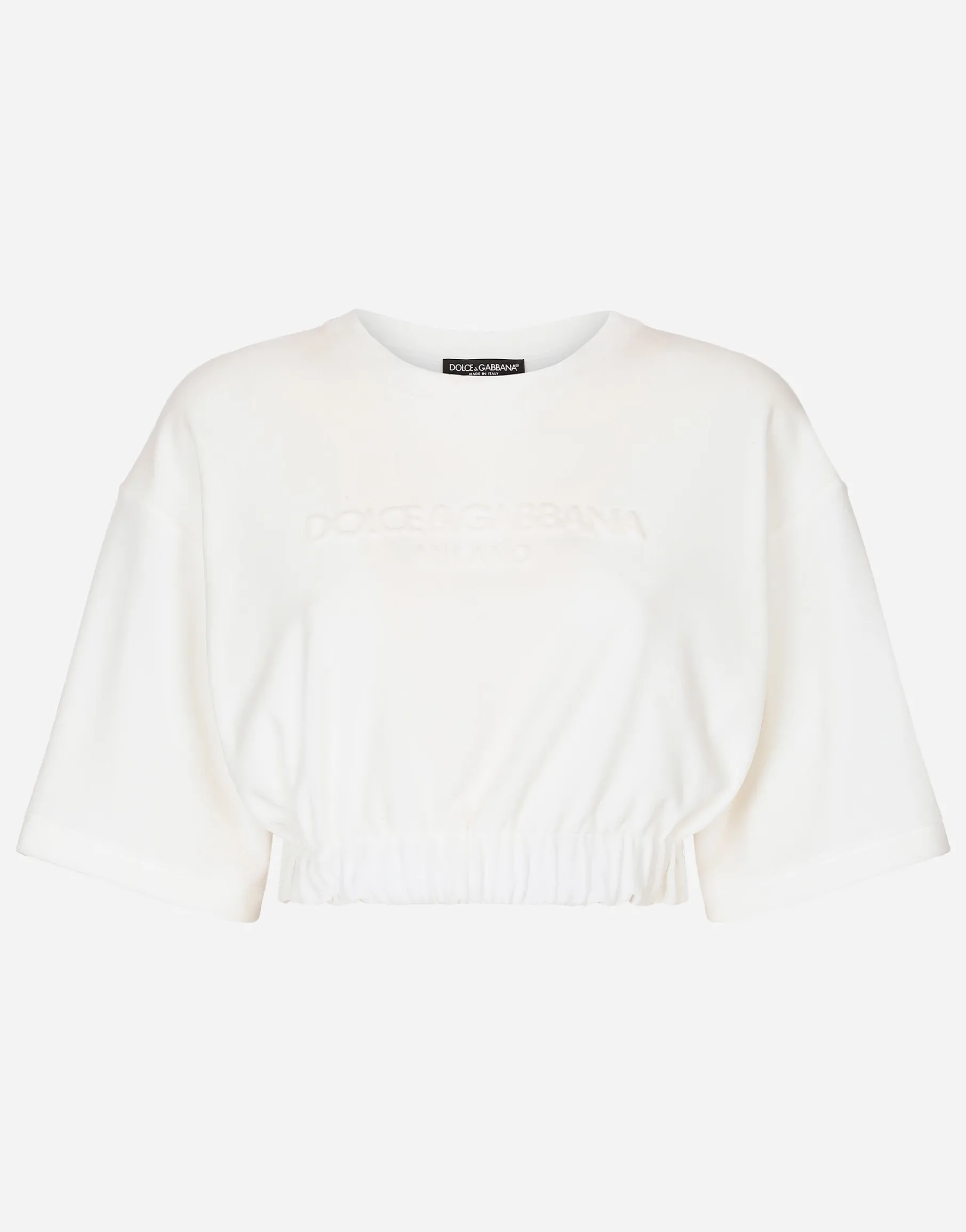 Chenille top with Dolce&Gabbana logo