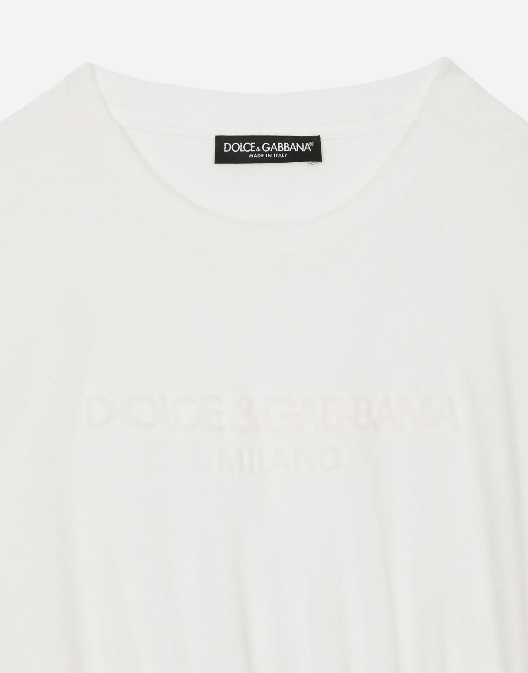 Chenille top with Dolce&Gabbana logo