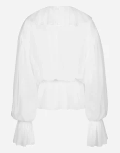 Chiffon blouse with ruffles