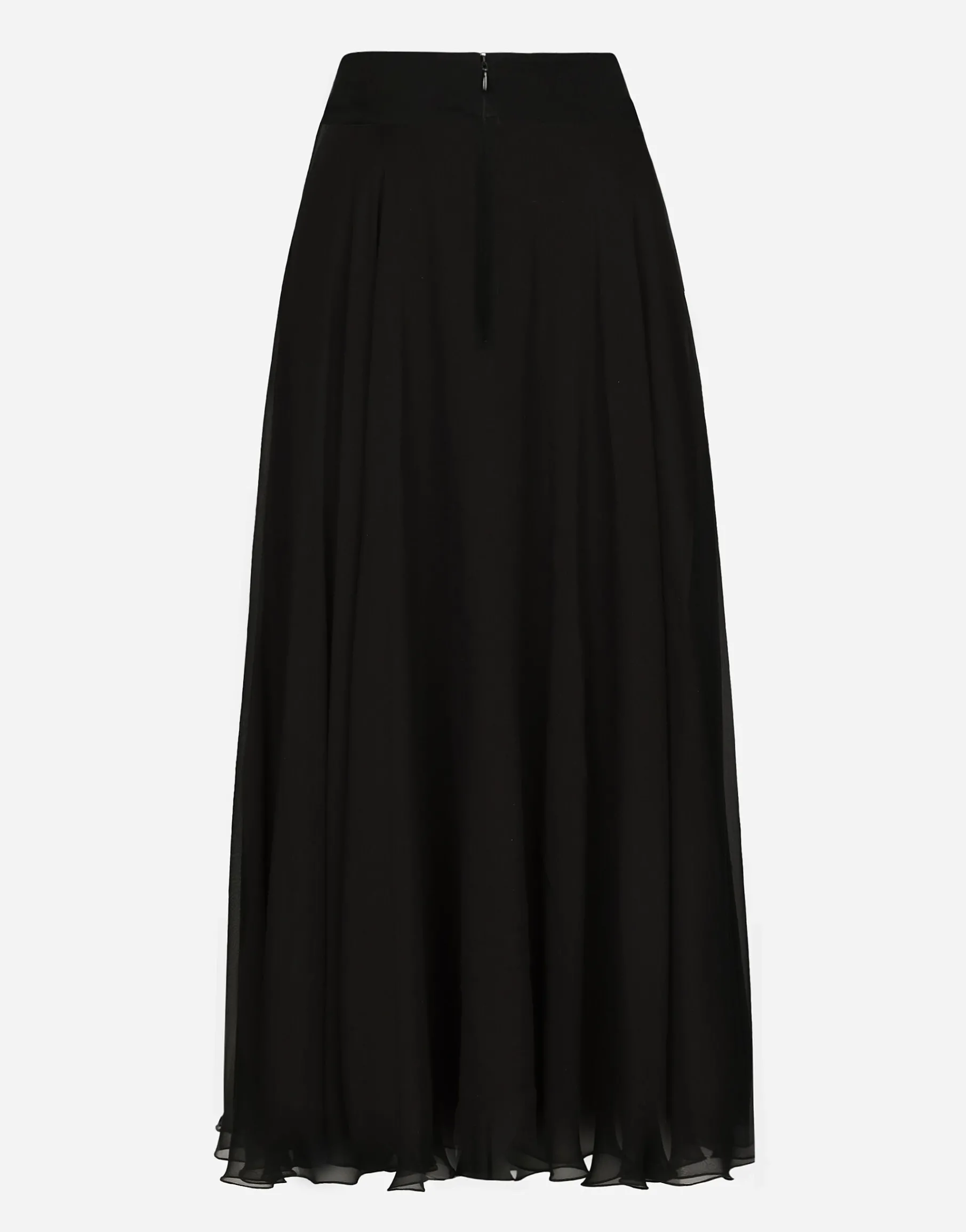 Chiffon calf-length circle skirt