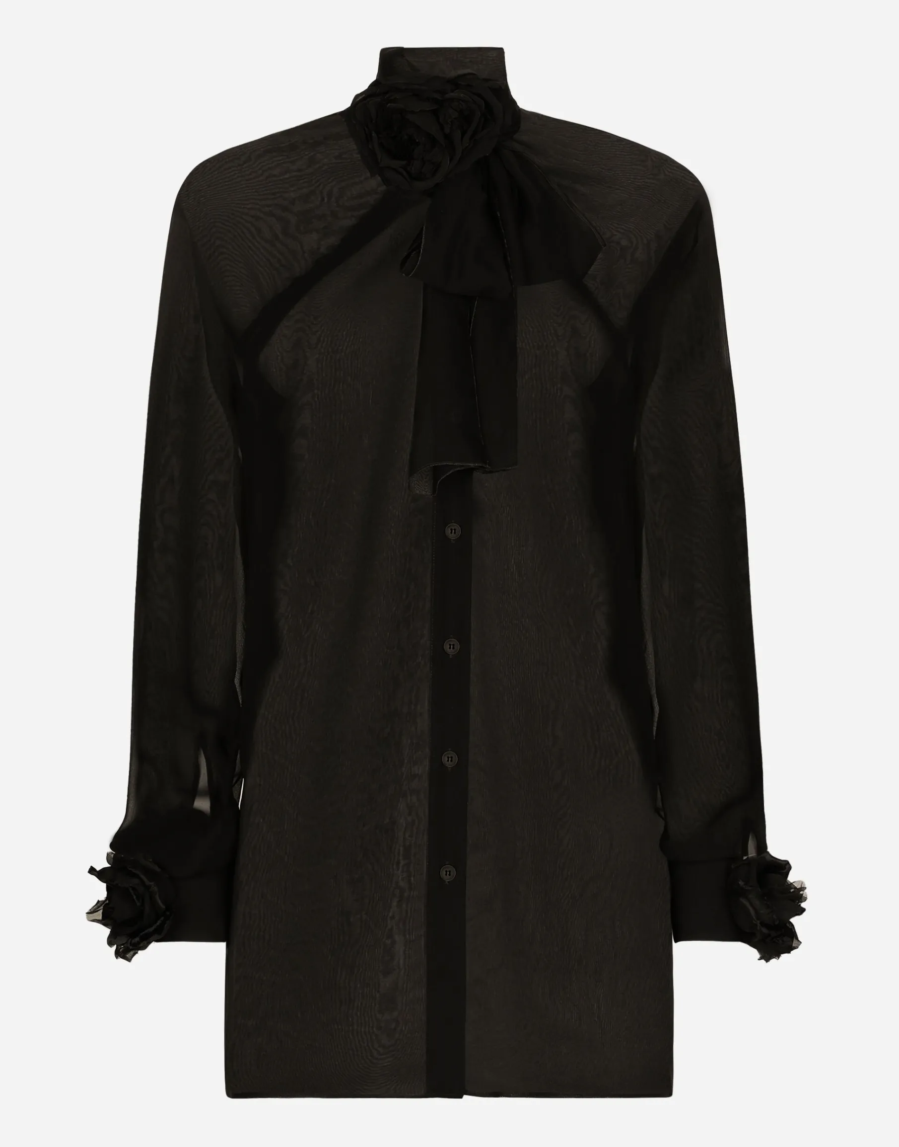 Chiffon shirt with flower details