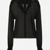 Chiffon shirt with ruches
