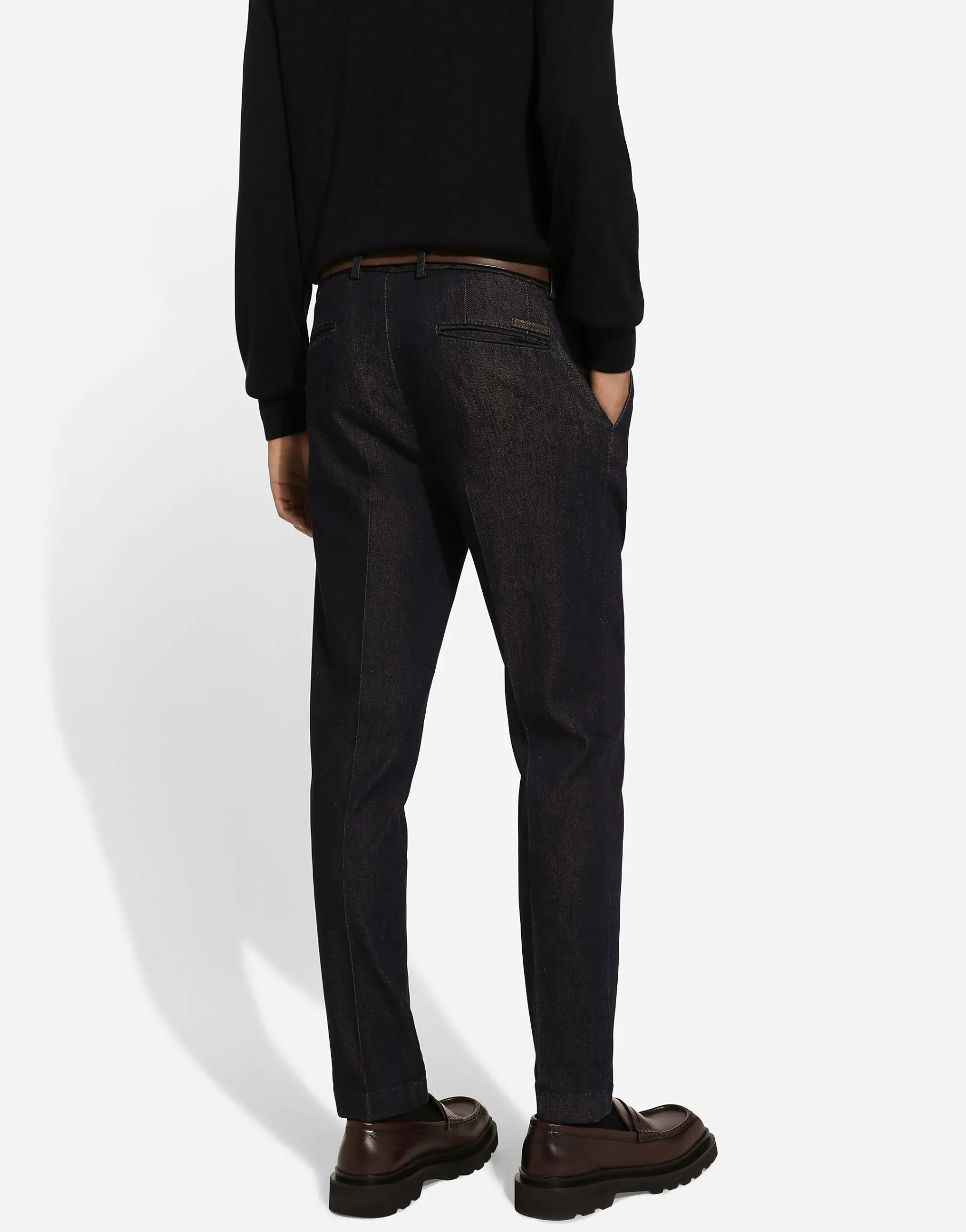 Chino jeans with pleats