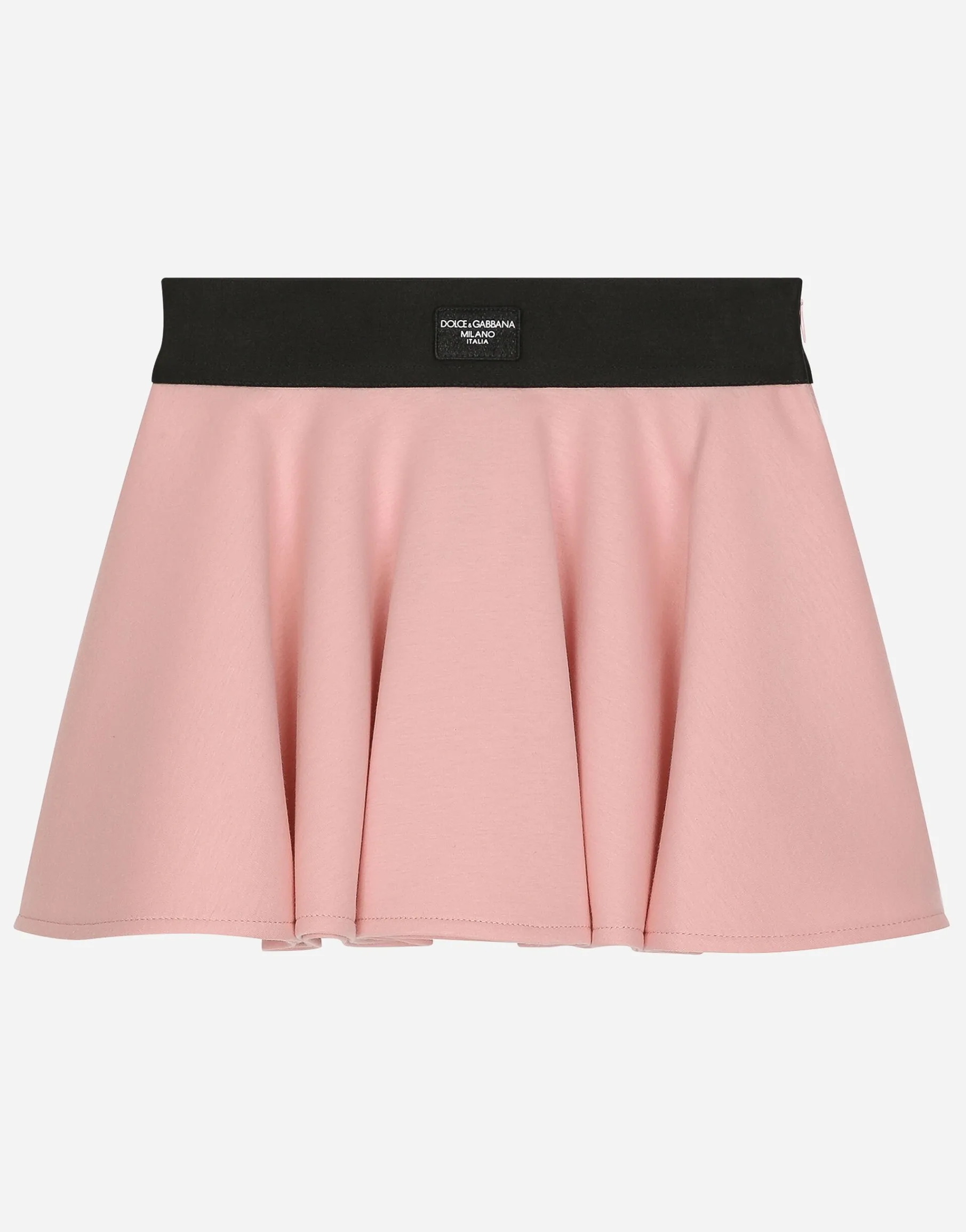 Circle miniskirt with logo tag