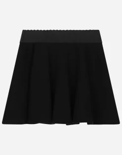 Circle miniskirt with logo tag