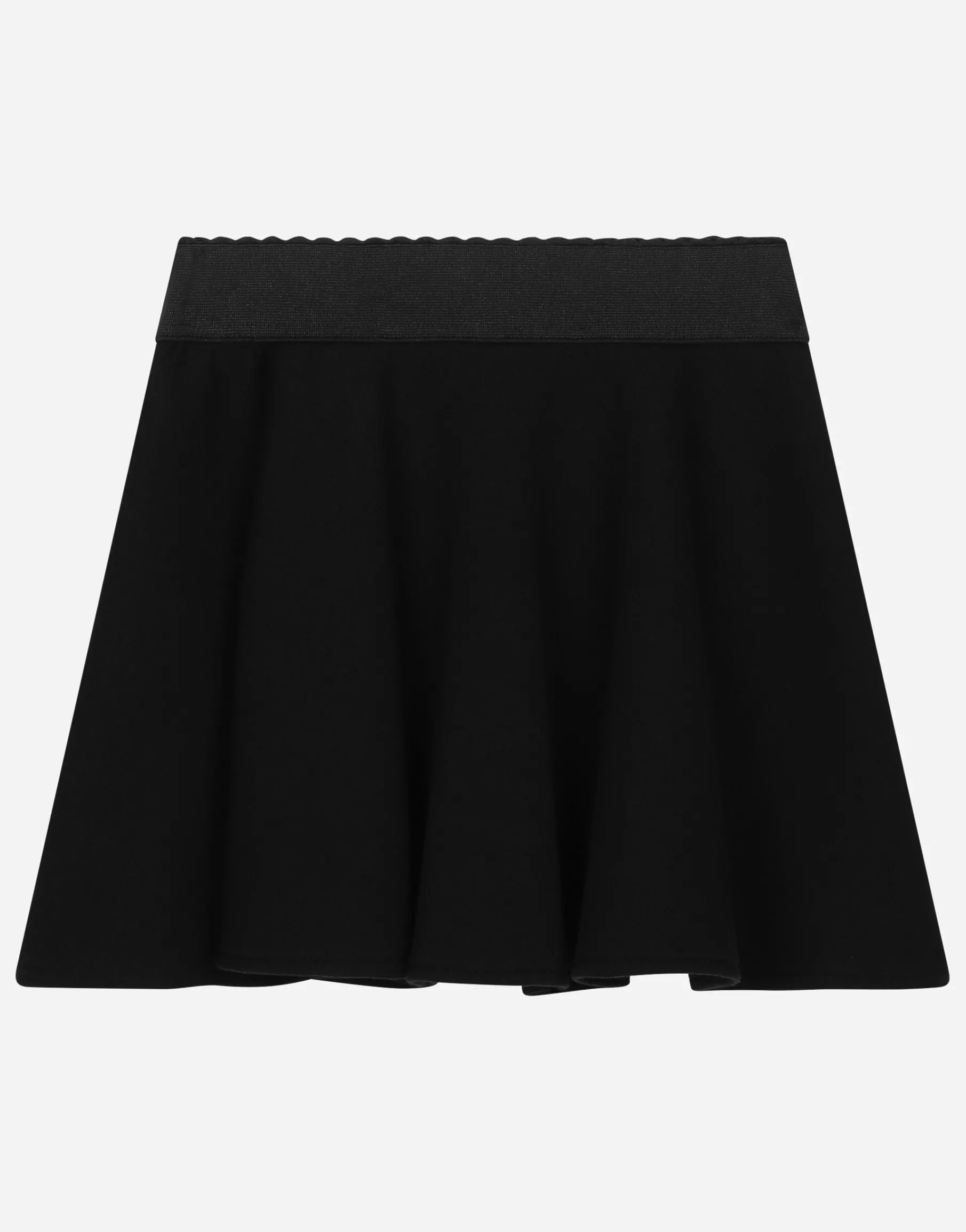 Circle miniskirt with logo tag