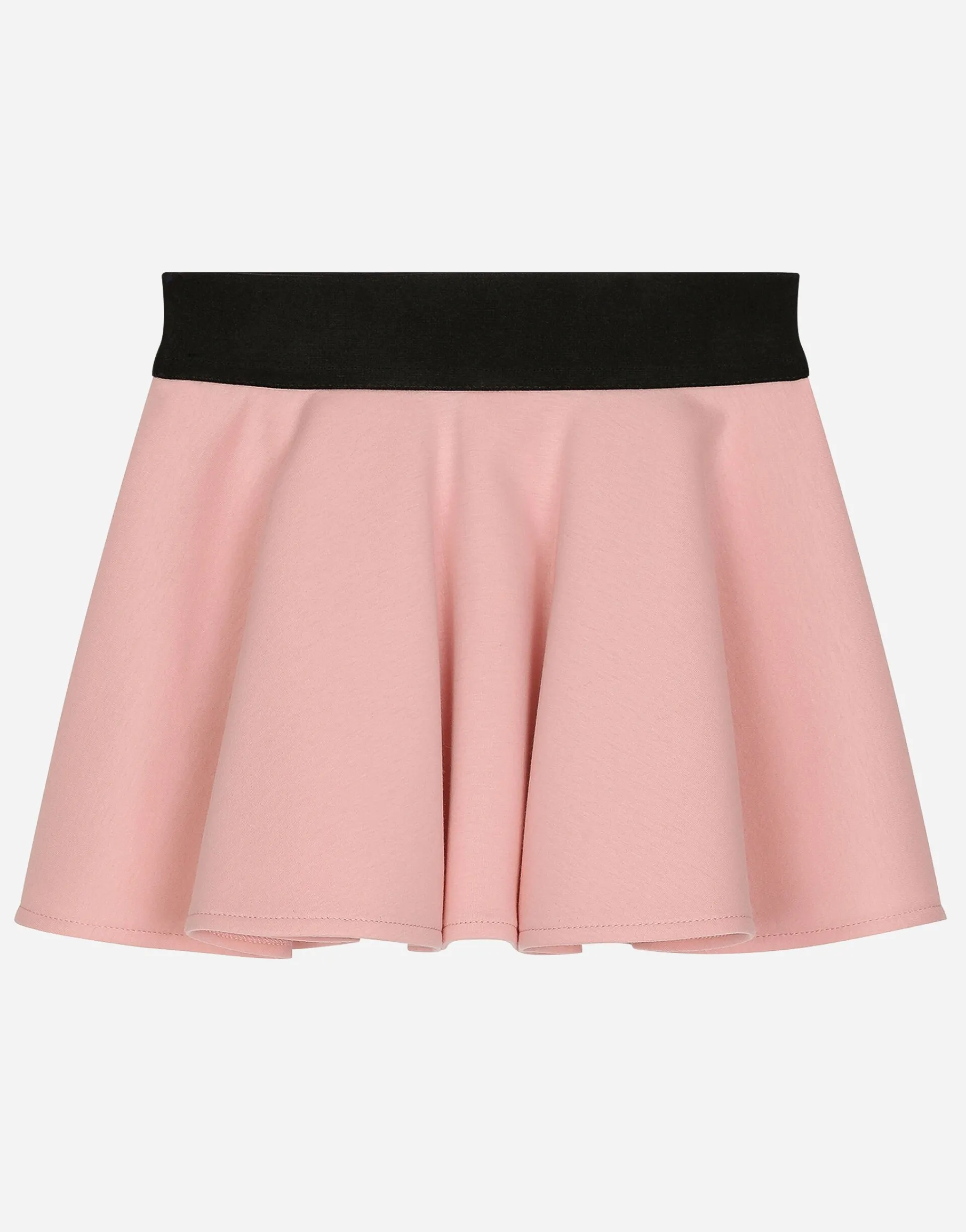 Circle miniskirt with logo tag