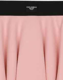 Circle miniskirt with logo tag