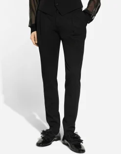 Classic gabardine tuxedo pants
