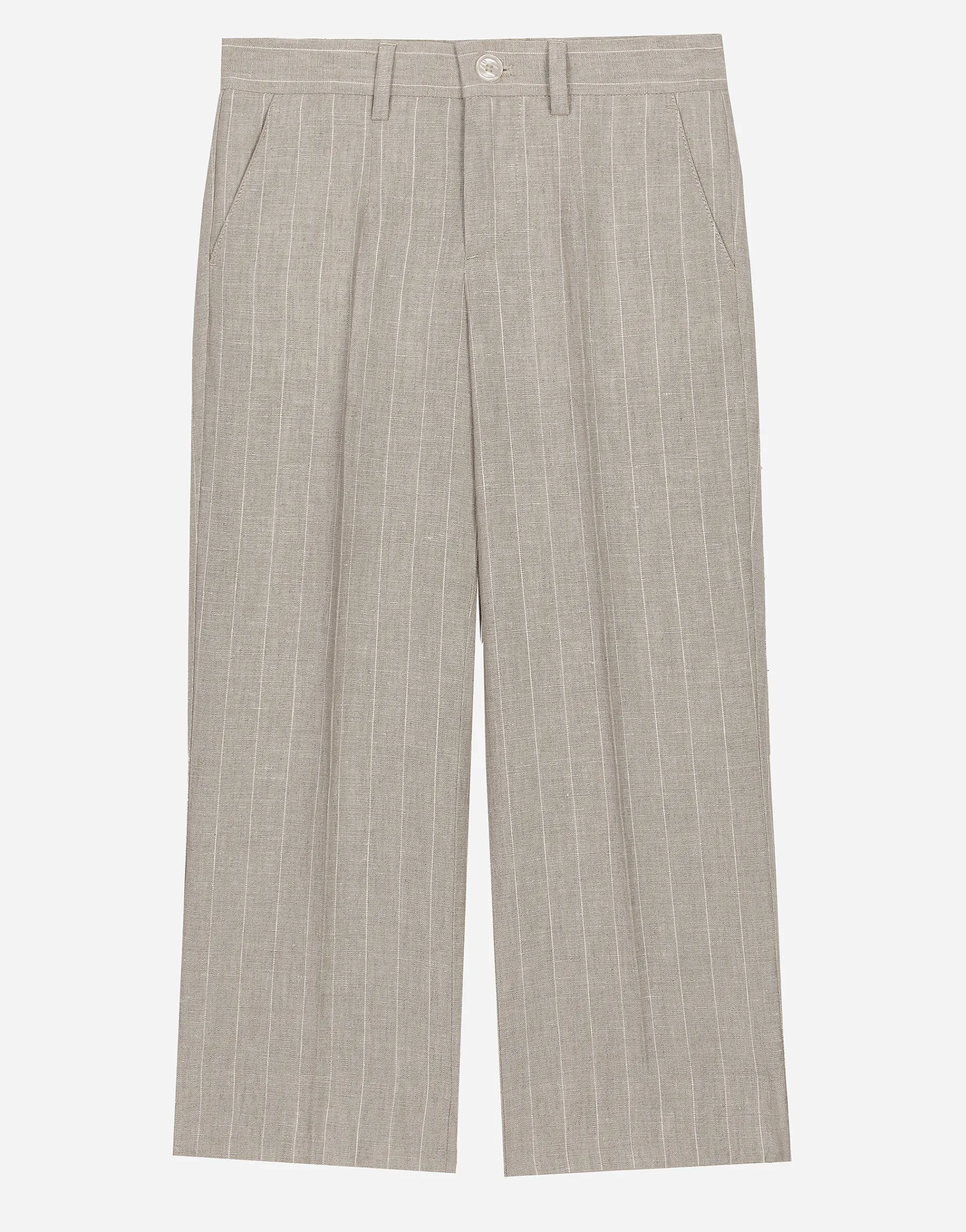 Classic pinstripe linen pants