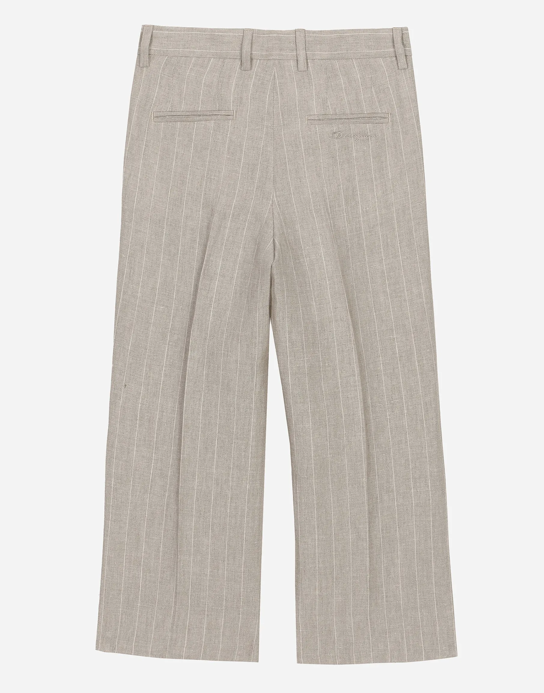 Classic pinstripe linen pants