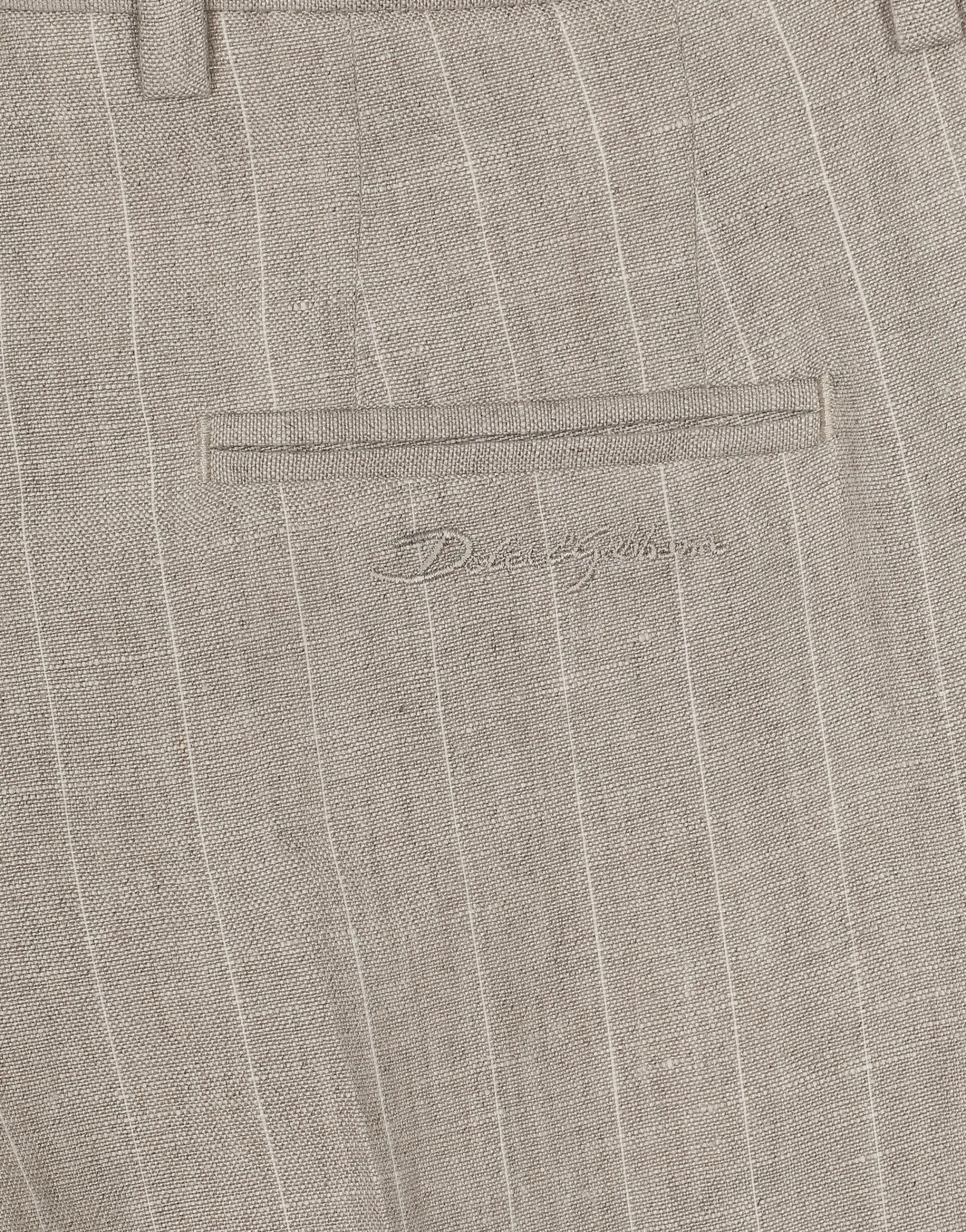 Classic pinstripe linen pants