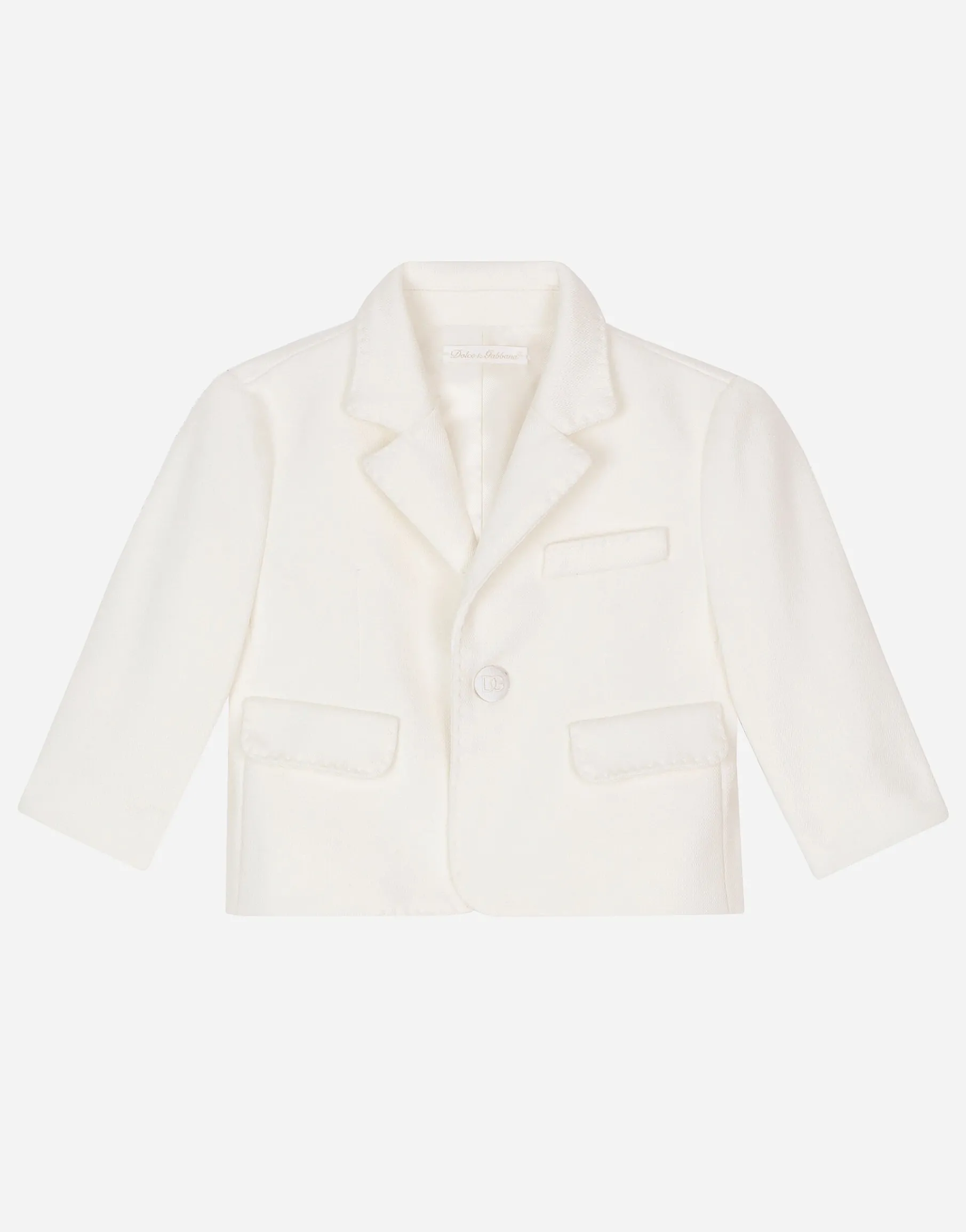 Classic single-breasted textured jersey jacket