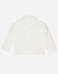 Classic single-breasted textured jersey jacket