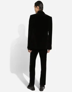 Classic velvet tuxedo pants